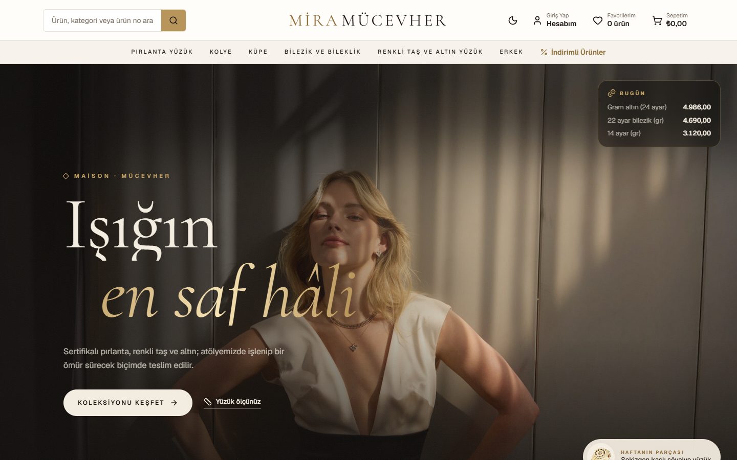 Mira Mücevher vitrin